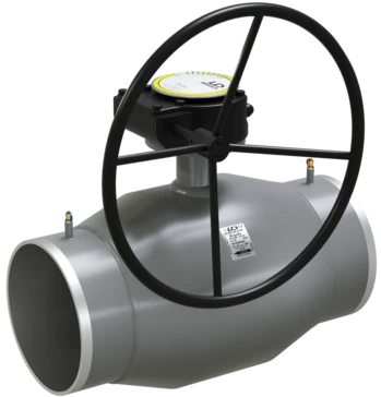 Кран шаровый LD КШЦПР Gas 040.040.П/П.03. из стали 09Г2С Ду40 Ру4,0МПа с редуктором в Якутске